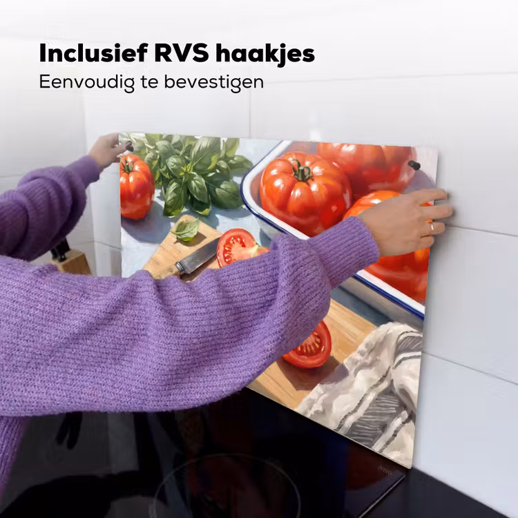 Eten - Keuken - Ingrediënten - Stillleven - Rood Inductie beschemer met haakjes klein -ky-ophangen-nl