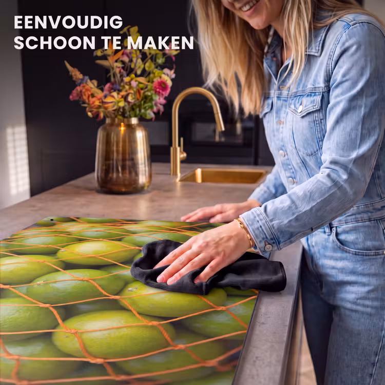 Eten - Net - Groen - Markt Inductie beschemer met haakjes klein -ky-schoon-nl