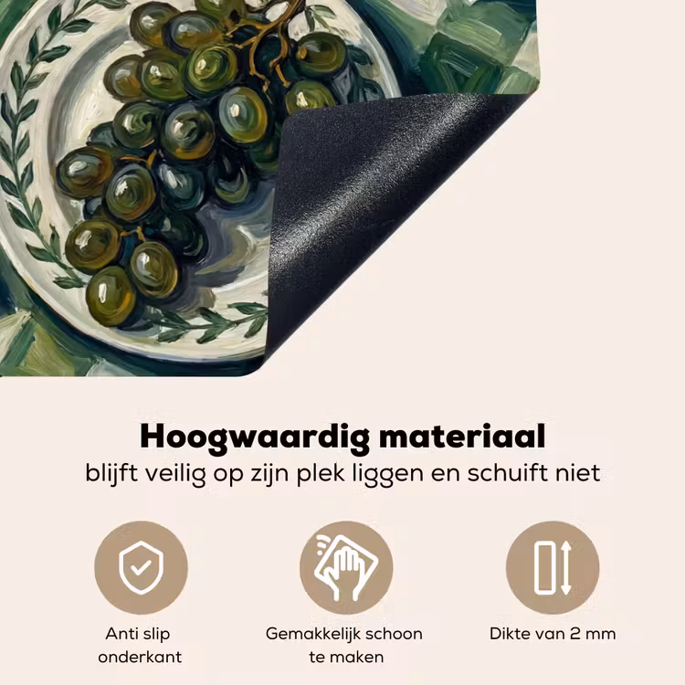 Eten - Ontbijt - Tafel - Modern - Groen Inductie beschemer met haakjes klein -ky-onderkant-nl