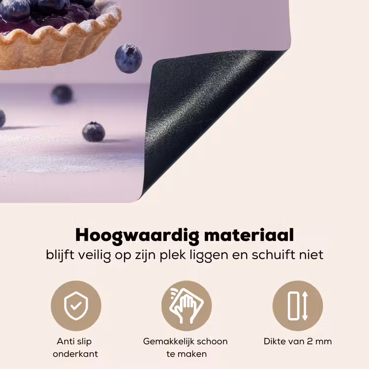Eten - Taart - Bessen - Blauw Inductie beschemer met haakjes klein -ky-onderkant-nl
