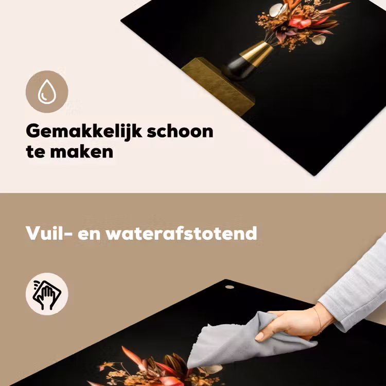 Exotisch - Boeket - Vaas - Goud Inductie beschemer met haakjes klein -ky-schoon-nl