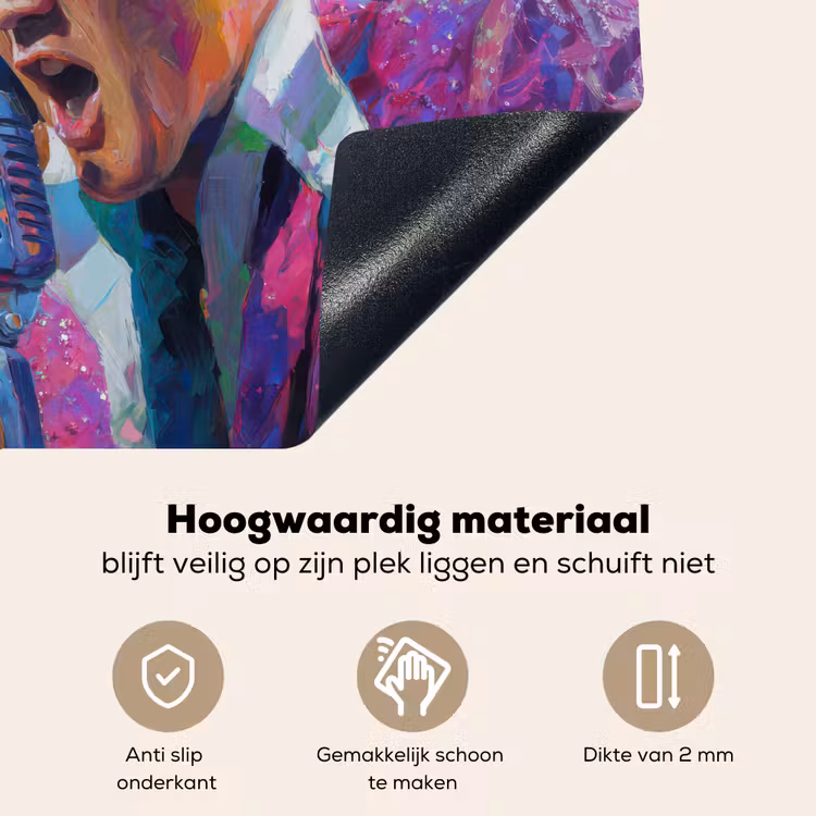 Expressief - Microfoon - Paars Inductie beschemer met haakjes middel -ky-onderkant-nl