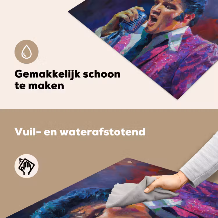 Expressief - Microfoon - Paars Inductie beschemer met haakjes middel -ky-schoon-nl