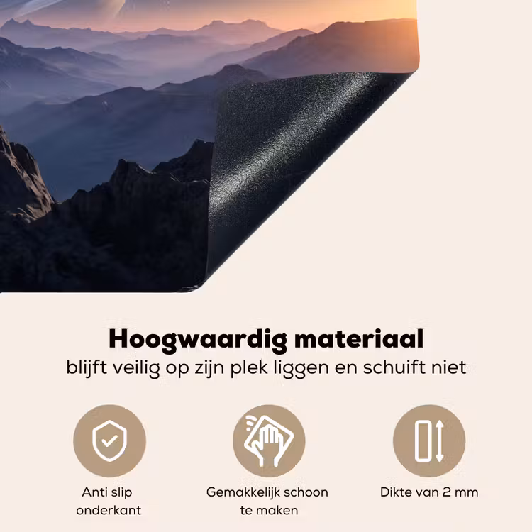 Fantasy - Kosmos - Landschap Inductie beschemer met haakjes klein -ky-onderkant-nl