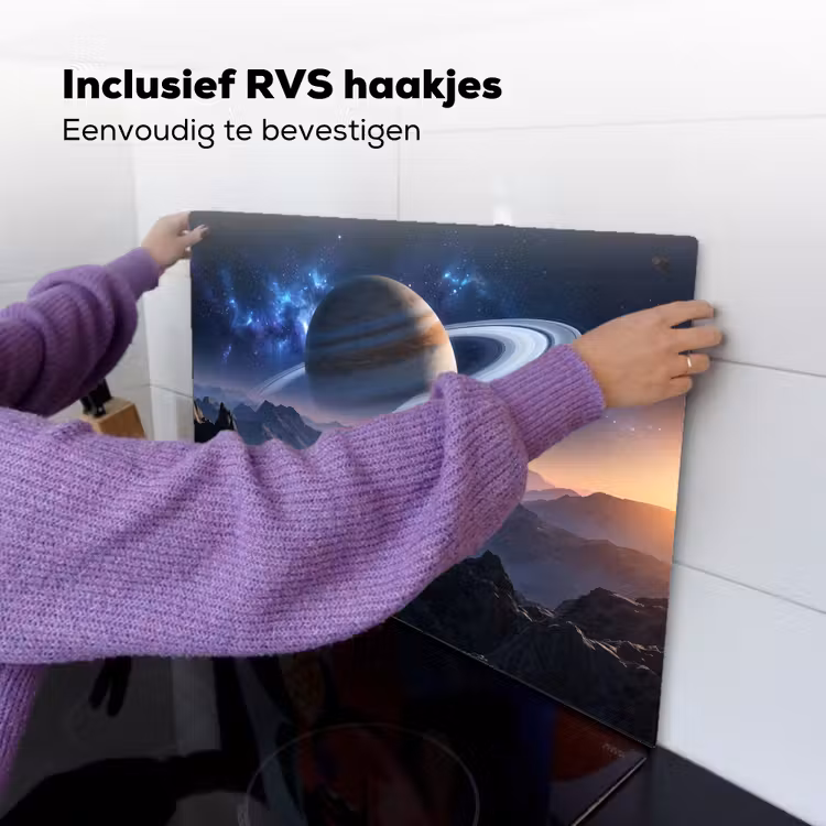 Fantasy - Kosmos - Landschap Inductie beschemer met haakjes klein -ky-ophangen-nl