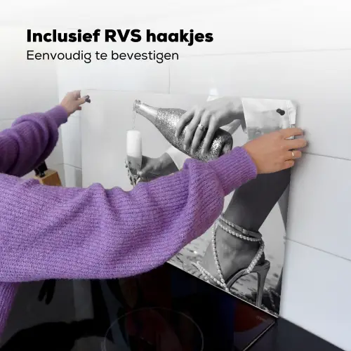 Feestelijk - Champagne - Discobal Inductie beschemer met haakjes klein -ky-ophangen-nl