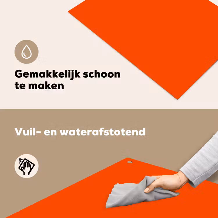 Fiery - Tangerine - Oranje Inductie beschemer met haakjes klein 777 -ky-schoon-nl