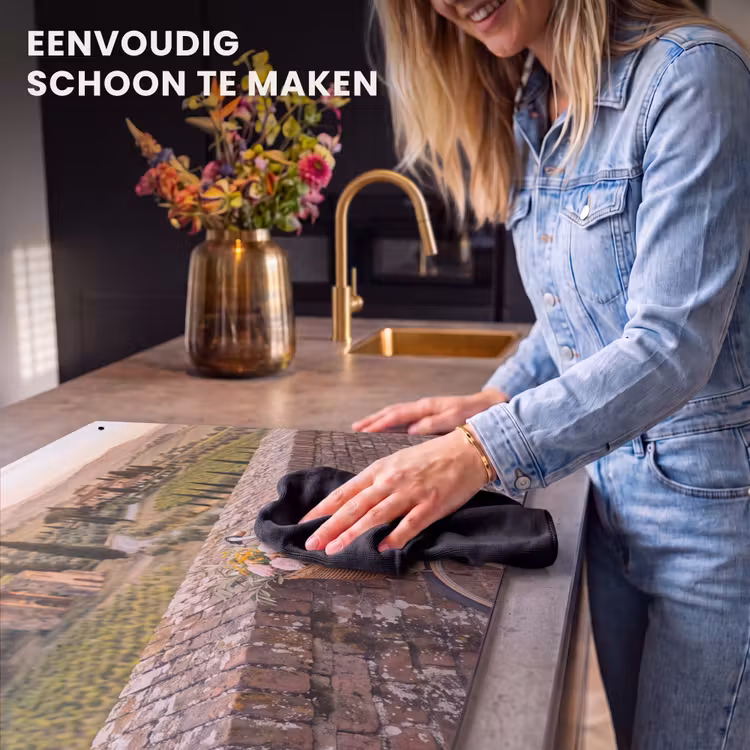 Fiets - Bloemen - Toscane - Landschap - Roze Inductie beschemer met haakjes klein -ky-schoon-nl