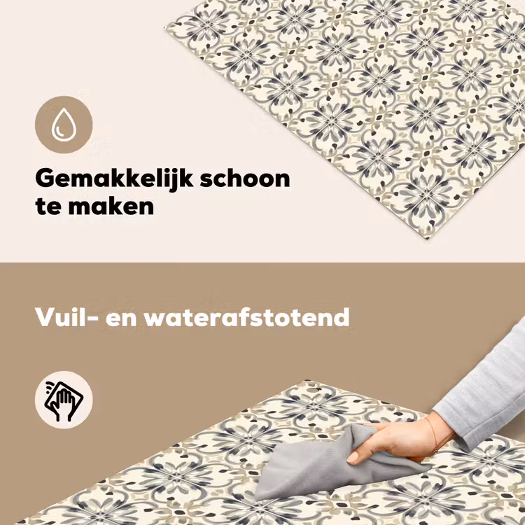 Floraal - Patroon - Kleurrijk Inductie beschemer met haakjes klein 777 -ky-schoon-nl