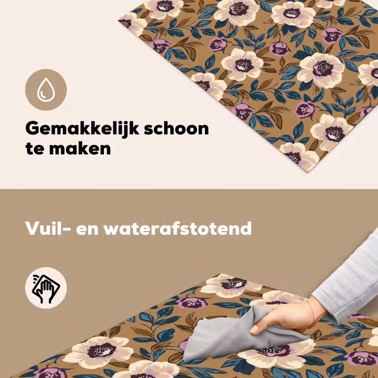 Floraal - Stilleven - Kleurrijk Inductie beschemer met haakjes klein 777 -ky-schoon-nl