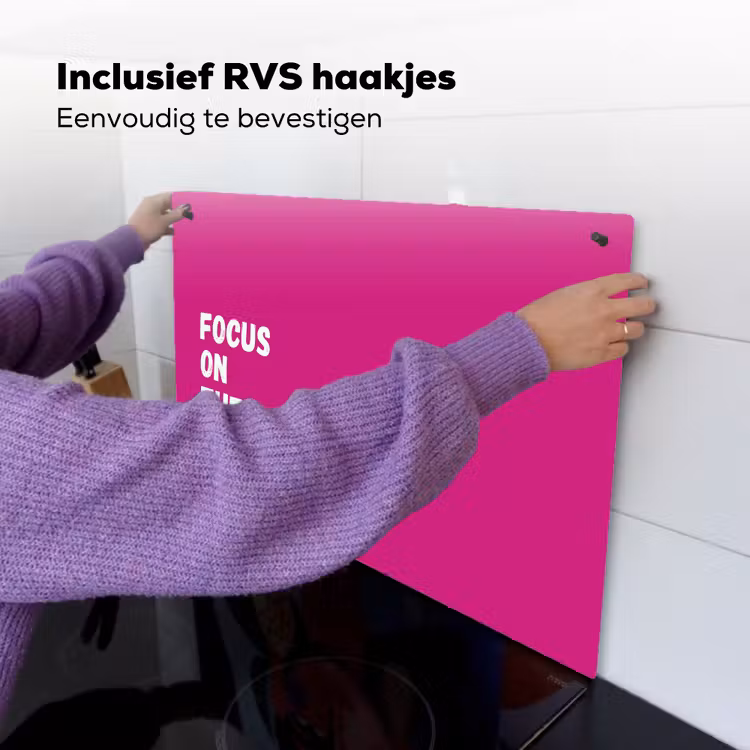 Focus on the good - Roze - Simple Inductie beschemer met haakjes klein -ky-ophangen-nl