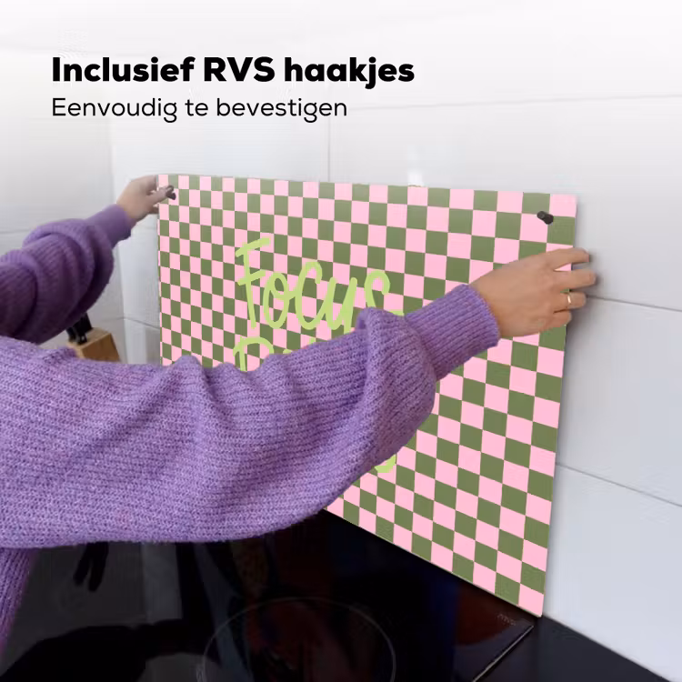 Focus - Vakken - Roze Inductie beschemer met haakjes klein -ky-ophangen-nl