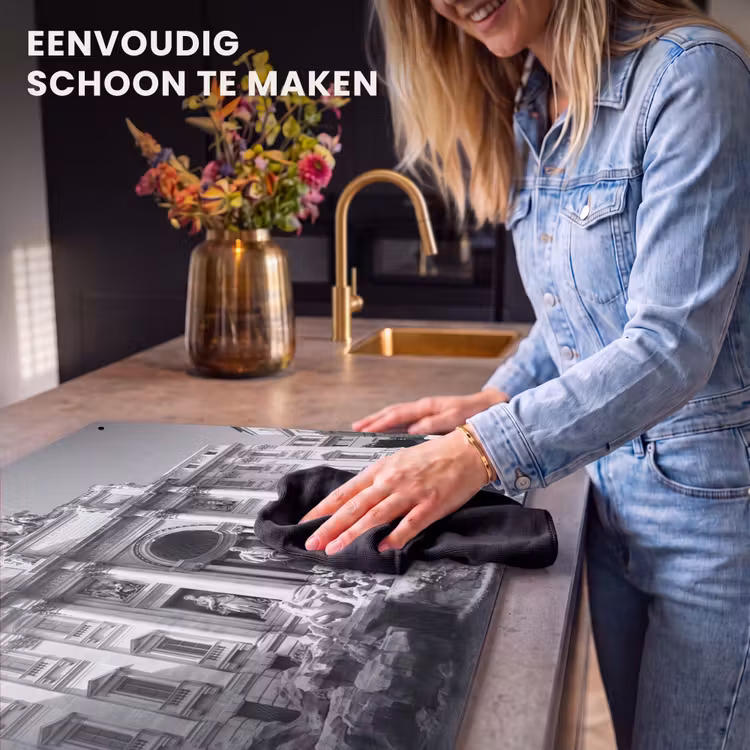 Fontein - Beelden - Architectuur - Zwart-wit Inductie beschemer met haakjes klein -ky-schoon-nl