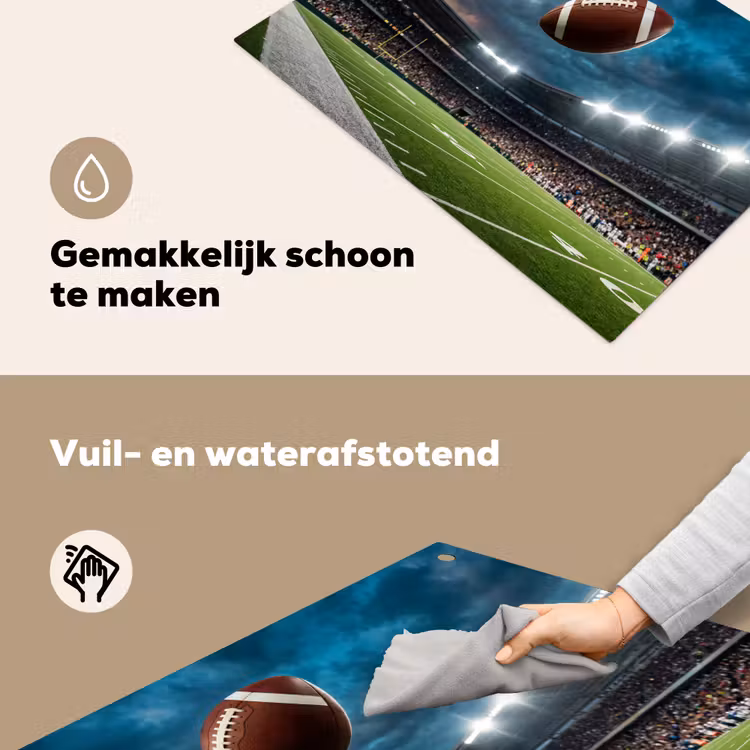 Football - Bal - Stadion - Sport Inductie beschemer met haakjes klein -ky-schoon-nl