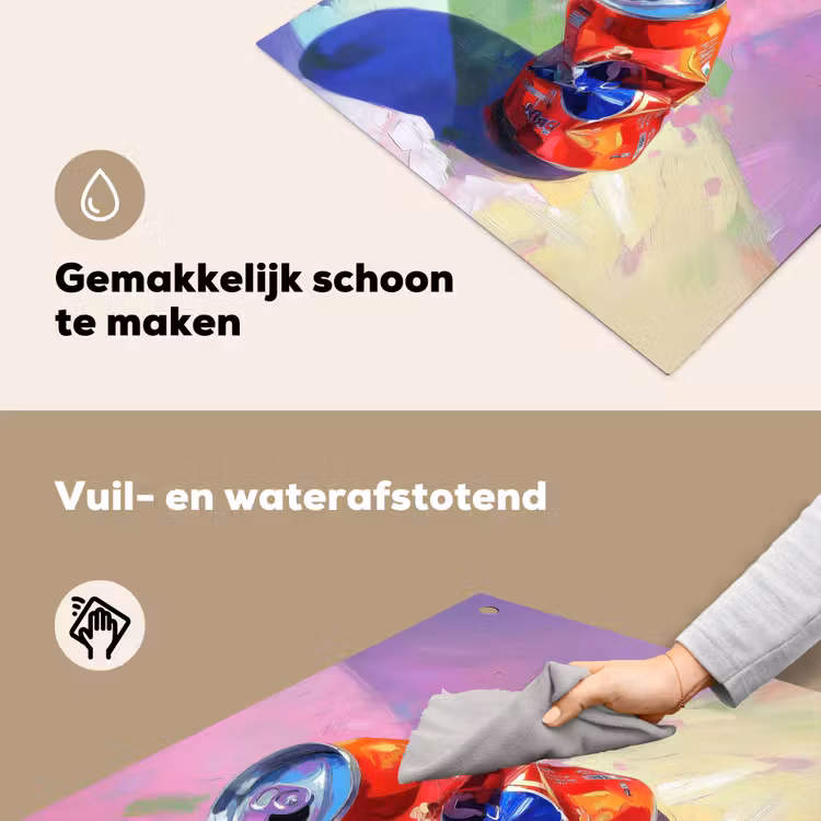 Frisdrank - Blik - Paars Inductie beschemer met haakjes middel -ky-schoon-nl