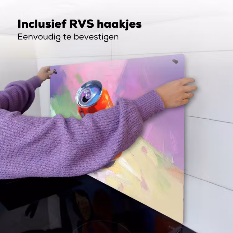 Frisdrank - Blik - Paars Inductie beschemer met haakjes middel -ky-ophangen-nl