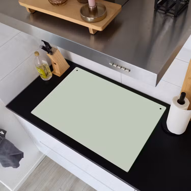 Frosted - Mint - Groen Inductie beschemer met haakjes klein 777 -sfeer1