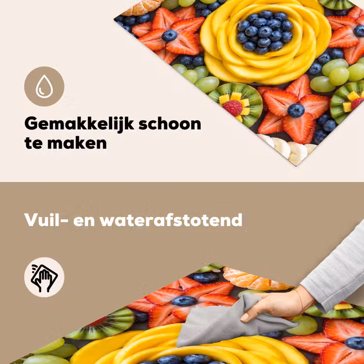 Fruit - Arrangement - Gezond - Kleurrijk - Eten Inductie beschemer met haakjes klein -ky-schoon-nl
