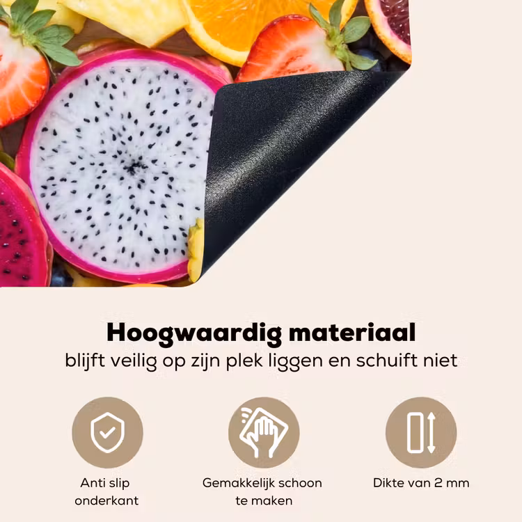 Fruit - Assortiment - Kleurrijk - Gezondheid Inductie beschemer met haakjes klein -ky-onderkant-nl