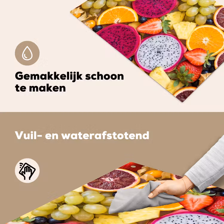 Fruit - Assortiment - Kleurrijk - Gezondheid Inductie beschemer met haakjes klein -ky-schoon-nl