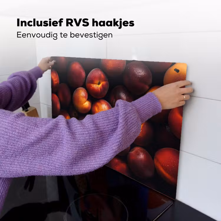 Fruit - Close up - Nectarines Inductie beschemer met haakjes klein -ky-ophangen-nl