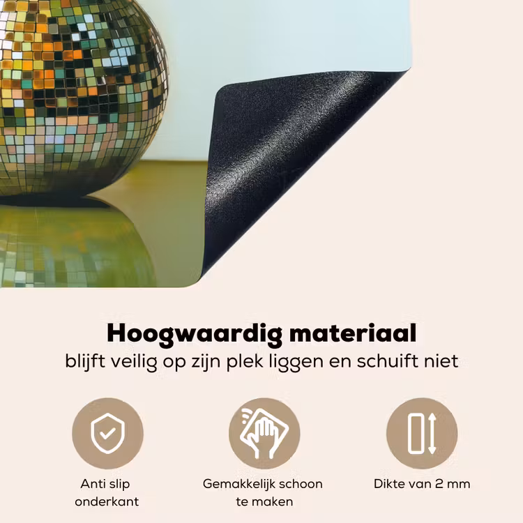 Fruit - Disco - Art - Glitter Inductie beschemer met haakjes klein -ky-onderkant-nl