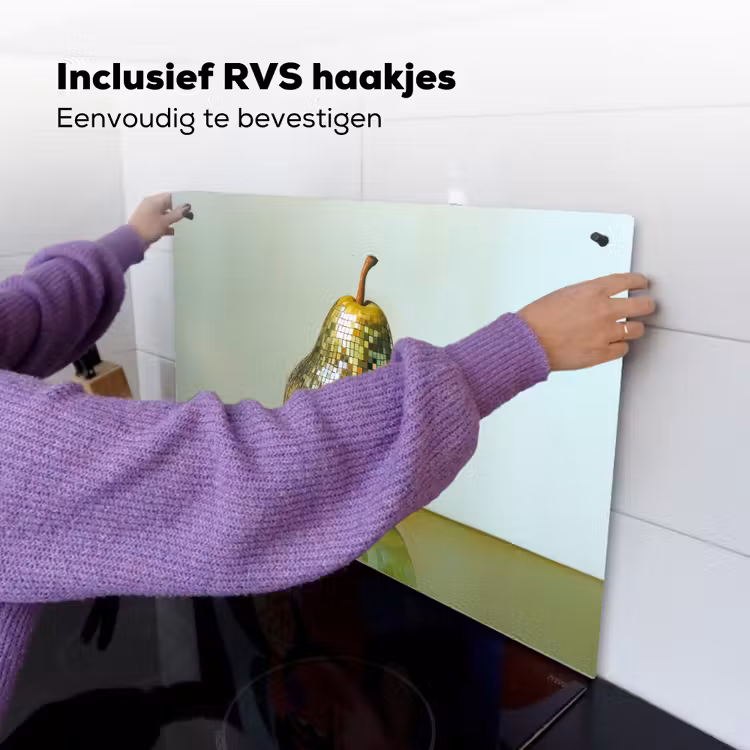 Fruit - Disco - Art - Glitter Inductie beschemer met haakjes klein -ky-ophangen-nl