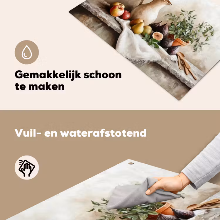 Fruit - Kruiden - Landelijk Inductie beschemer met haakjes klein -ky-schoon-nl