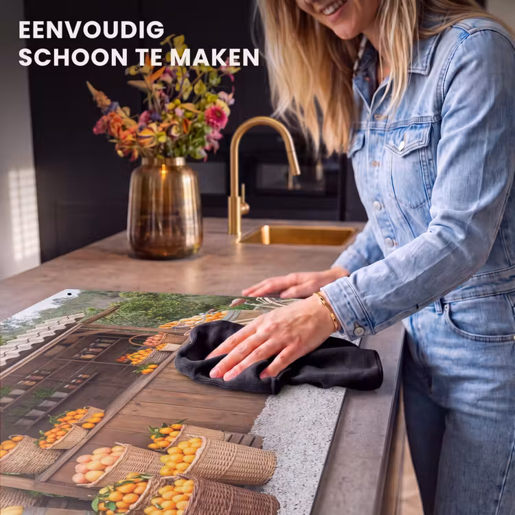 Inductiebeschermer & spatscherm (2in1) - Fruit - Markt - Landelijk - Fruit - Markt - Landelijk Inductie beschemer met haakjes klein