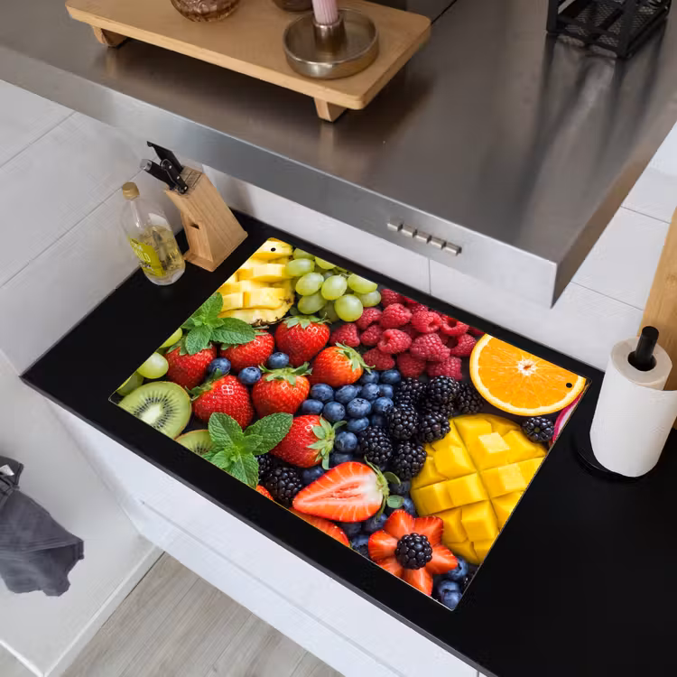 Fruit - Vers - Kleurrijk - Eten Inductie beschemer met haakjes klein -sfeer1