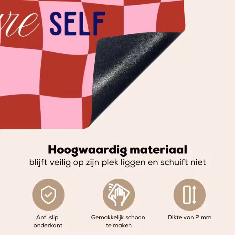 Furture - Geblokt - Rood Inductie beschemer met haakjes klein -ky-onderkant-nl