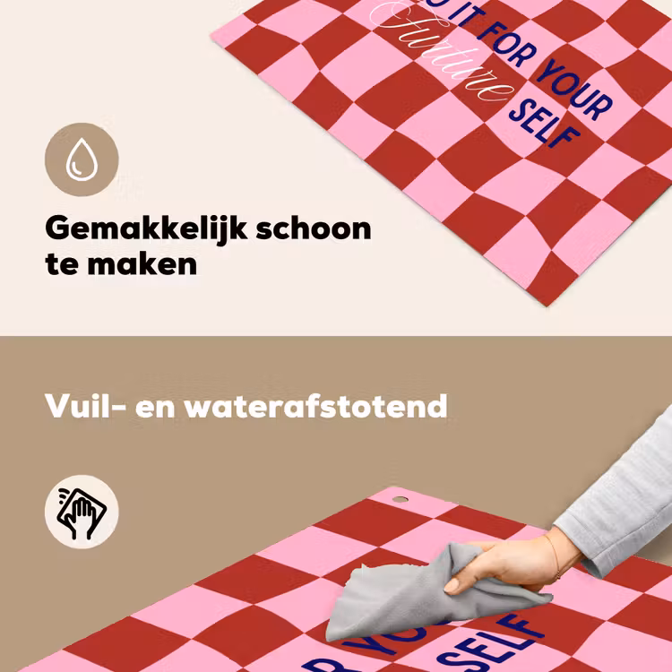 Furture - Geblokt - Rood Inductie beschemer met haakjes klein -ky-schoon-nl