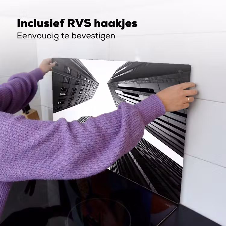 Gebouwen - Lucht - Zwart Inductie beschemer met haakjes klein -ky-ophangen-nl