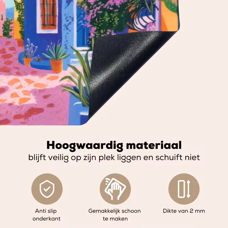 Geel - Blauw - Oranje - Huis Inductie beschemer met haakjes klein -ky-onderkant-nl