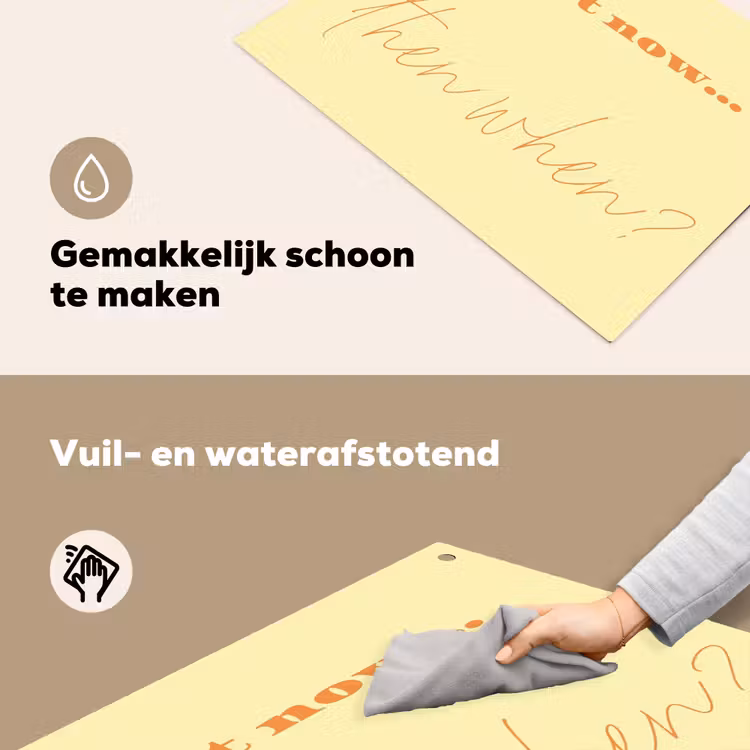 Geel - Oranje - if not now then when Inductie beschemer met haakjes klein -ky-schoon-nl