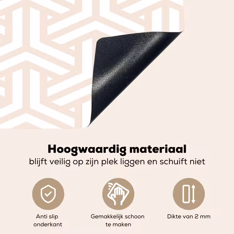 Geometrie - Lijn - Vorm - Patroon Inductie beschemer met haakjes klein 777 -ky-onderkant-nl