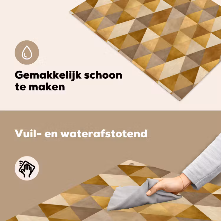 Geometrisch - Driehoek - Goud Inductie beschemer met haakjes klein 777 -ky-schoon-nl