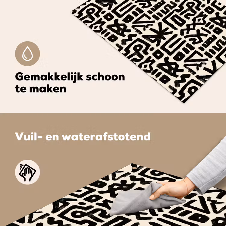 Geometrisch - Figuren - Zwart Inductie beschemer met haakjes klein 777 -ky-schoon-nl