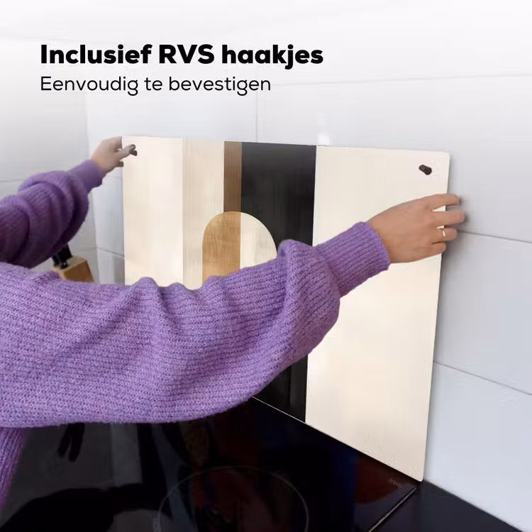 Geometrische - Vormen - Wit Inductie beschemer met haakjes klein -ky-ophangen-nl