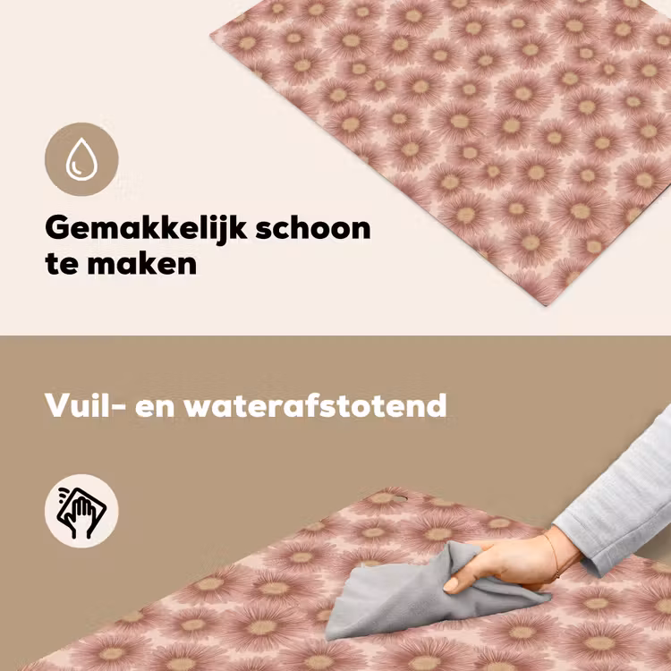 Gerbera - Bloemen - Roze Inductie beschemer met haakjes klein 777 -ky-schoon-nl
