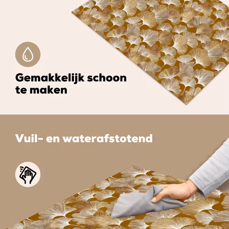 Ginkgo - Bladeren - Goud Inductie beschemer met haakjes klein 777 -ky-schoon-nl