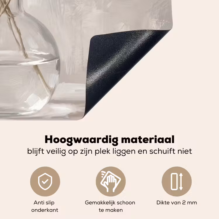 Gipskruid - Vaas - Wit Inductie beschemer met haakjes klein -ky-onderkant-nl