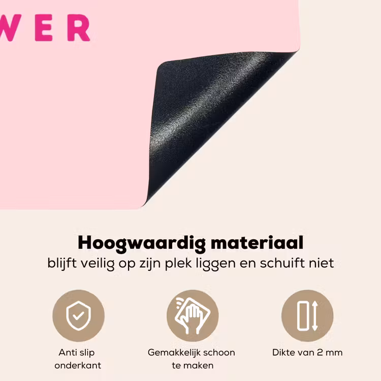 Girl power - Roze - Hartje Inductie beschemer met haakjes klein -ky-onderkant-nl