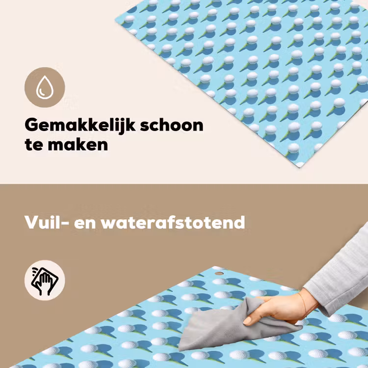 Golf - Ballen - Blauw Inductie beschemer met haakjes klein 777 -ky-schoon-nl
