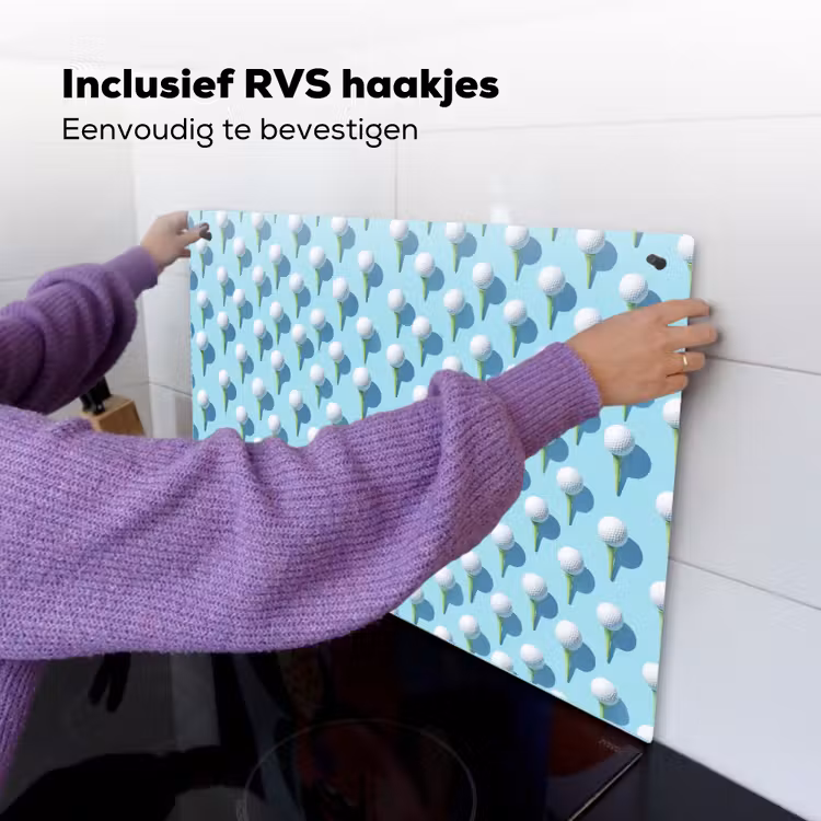 Golf - Ballen - Blauw Inductie beschemer met haakjes klein 777 -ky-ophangen-nl