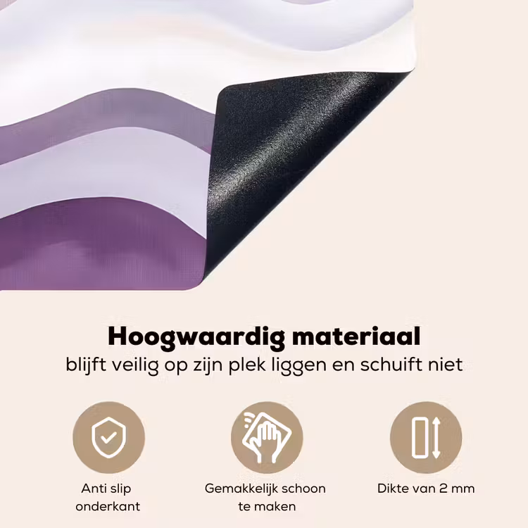 Golven - Heuvels - Abstract - Paars Inductie beschemer met haakjes klein -ky-onderkant-nl