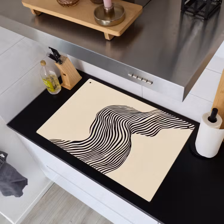 Golvend - Lijnen - Abstract - Silhouet Inductie beschemer met haakjes klein -sfeer1