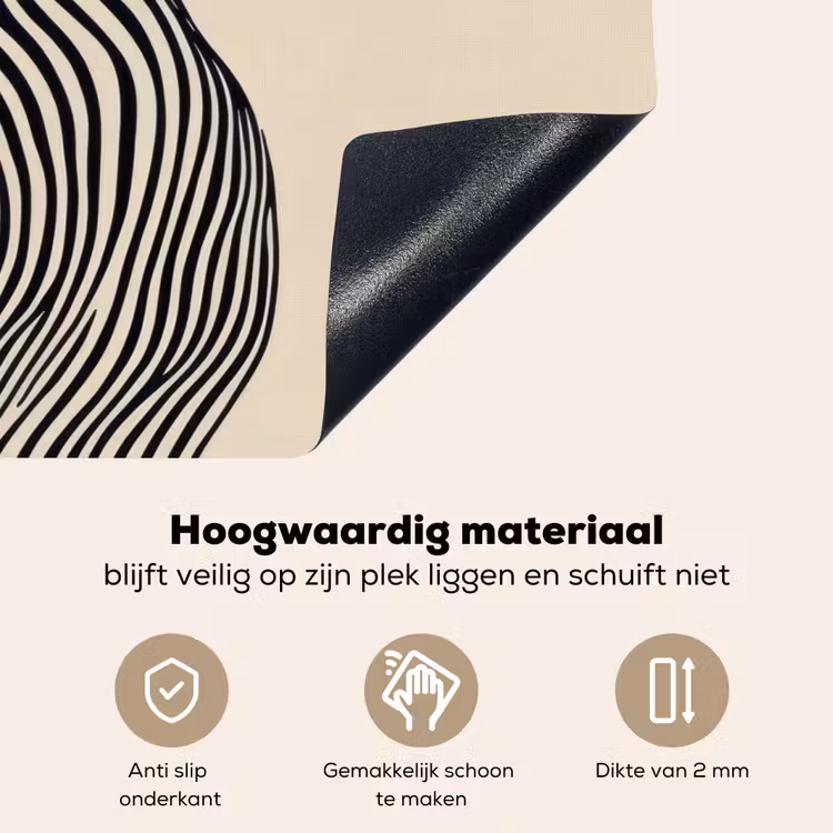 Golvend - Lijnen - Abstract - Silhouet Inductie beschemer met haakjes klein -ky-onderkant-nl