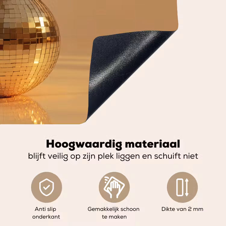 Goud - Disco - Glitter - Peer Inductie beschemer met haakjes klein -ky-onderkant-nl