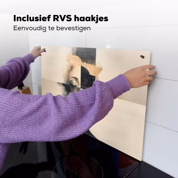 Goud - Vrouw - Rechthoeken Inductie beschemer met haakjes klein -ky-ophangen-nl